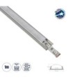 GLOBOSTAR® ALP-LINEAR CURBARIO 70802-1M Επιφανειακό Εύκαμπτο Προφίλ Αλουμινίου με Λευκό Γαλακτερό Πατητό Κάλυμμα για Ταινίες LED IP20 - Ασημί & Λευκό - Μ100 x Π1.8 x Υ0.5cm